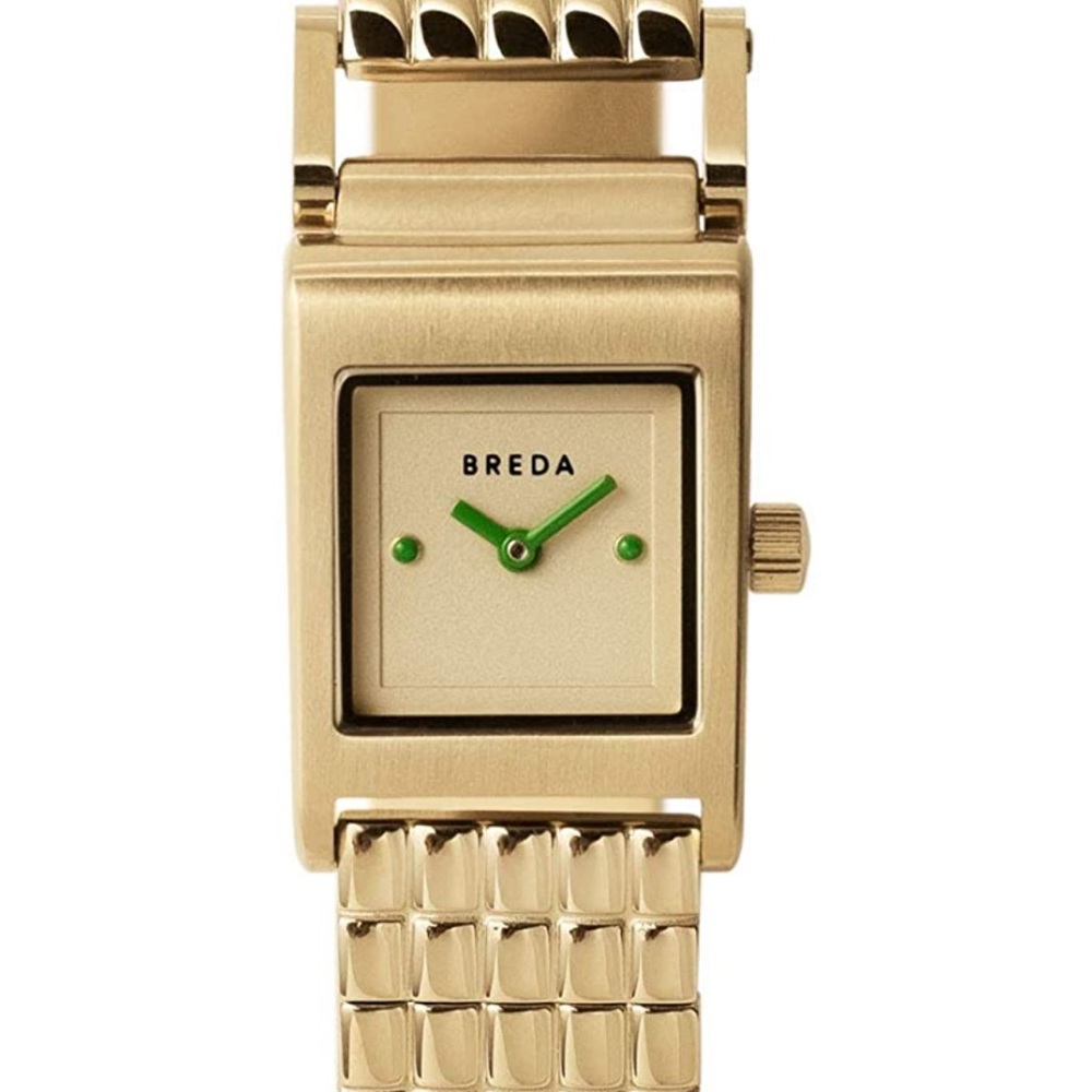 Breda 'Revel' Gold and Gold and Metal Bracelet Watch, 18MM